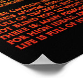 DESIDERATA Orange Waterfall Poster 13 (Ecke)