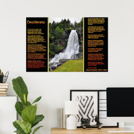 DESIDERATA Orange Waterfall Poster 13