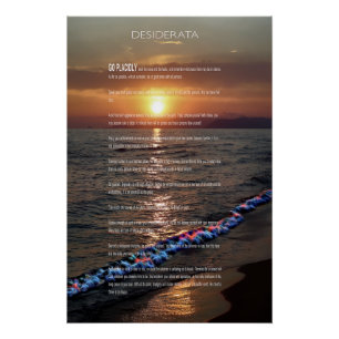 DESIDERATA Pacific Sunset Poster