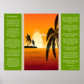 Desiderata Palm Tree Silhouette Posters Poster (Vorne)