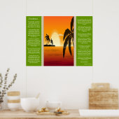 Desiderata Palm Tree Silhouette Posters Poster (Küche)