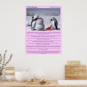 Desiderata Penguins Snow watermelon Posters Poster (Küche)