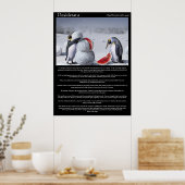Desiderata Penguins Snow watermelon Posters Poster (Küche)