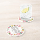 Desiderata Peonies and Daffodils von Max Ehrmann Getränkeuntersetzer (Seite)