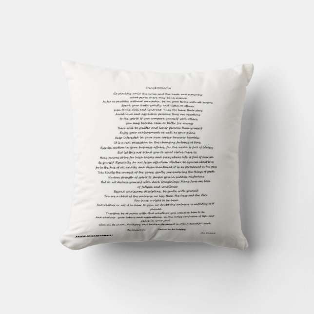 DESIDERATA PILLOW KISSEN (Vorderseite)