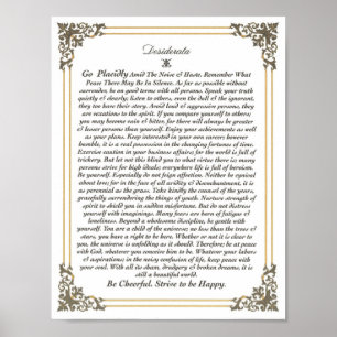 DESIDERATA Plakat