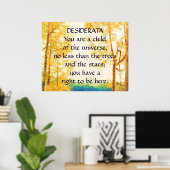 DESIDERATA-Plakat für verblasste Aspens Poster (Heimbüro)