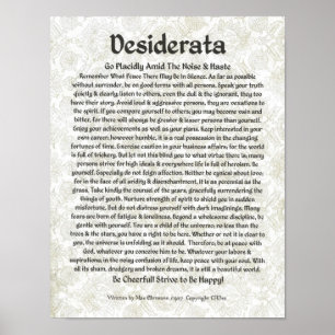DESIDERATA Plakat-maximale Poster