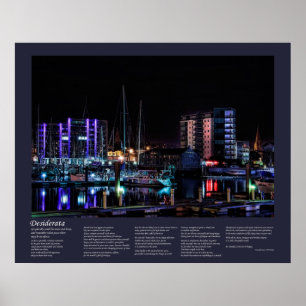 Desiderata - Plymouth Barbican View by Night Poster