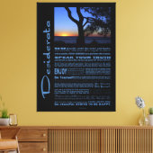 Desiderata Poem Beautiful Sunset Tree #1 Leinwanddruck (Insitu (Wohnzimmer))