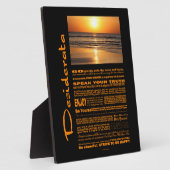 Desiderata Poem Beautiful Yellow Sunset Fotoplatte (Seite)