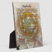 Desiderata Poem Blush Pink Dahlia Bloom Fotoplatte (Seite)