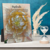 Desiderata Poem Blush Pink Dahlia Bloom Fotoplatte (Seite)