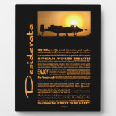 Desiderata Poem Desiderata A-10 Thunderbolzen Fotoplatte (Vorderseite)