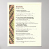 Desiderata Poem Poster (Vorne)