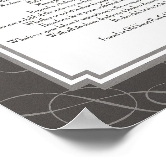 Desiderata Poem Poster (Ecke)