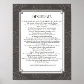 Desiderata Poem Poster (Vorne)