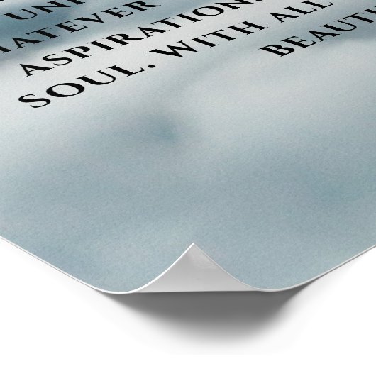 Desiderata Poem Poster Above the Cloud (Ecke)