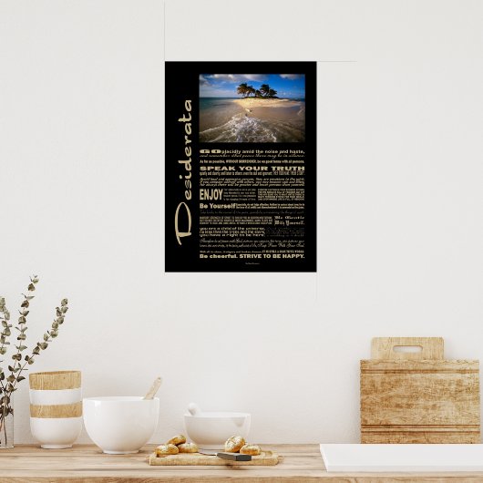 Desiderata Poem Small Solitary Island Poster (Küche)