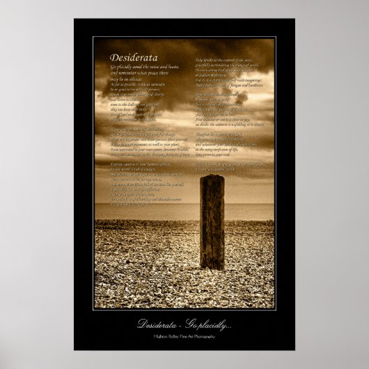 Desiderata Poem, Stil der Küstenszene Poster (Vorne)
