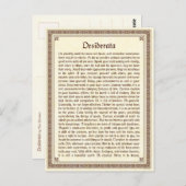 Desiderata Postcard Postkarte (Vorne/Hinten)