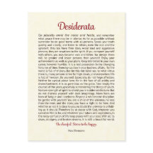 Desiderata Postcard