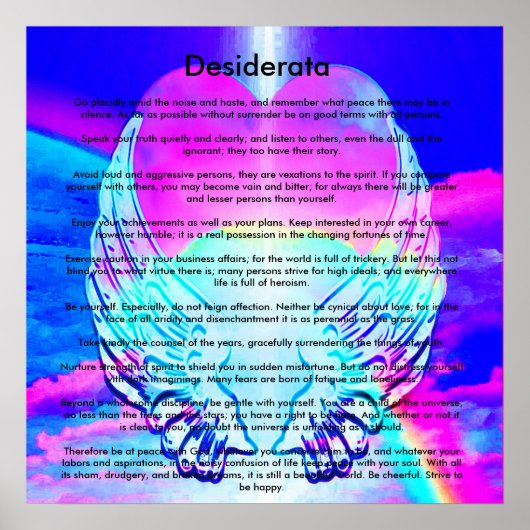 Desiderata Poster (Vorne)