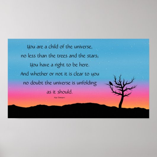 Desiderata Poster (Vorne)