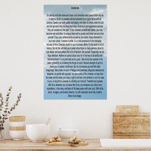 Desiderata Poster (Küche)