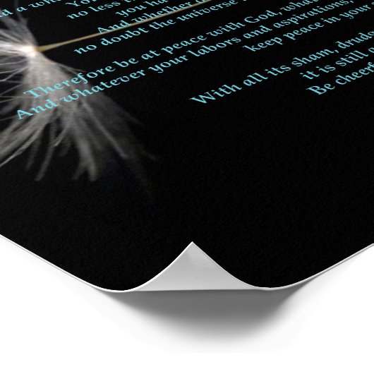 Desiderata Poster (Ecke)