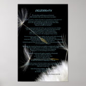 Desiderata Poster (Vorne)