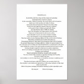 DESIDERATA POSTER (Vorne)
