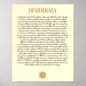 DESIDERATA POSTER (Vorne)
