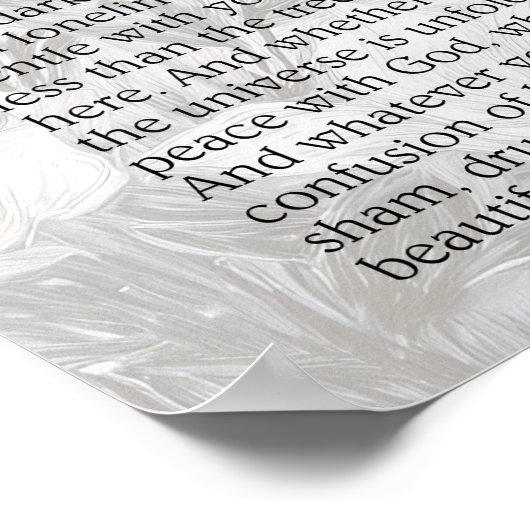 DESIDERATA POSTER (Ecke)