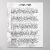 DESIDERATA POSTER (Vorne)