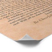 DESIDERATA-Poster auf gezogenem Leder Poster (Ecke)