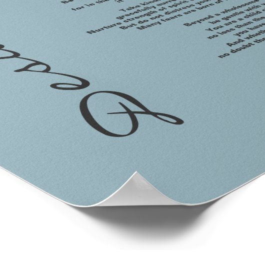 Desiderata Poster - Hintergrundfarbe ändern (Ecke)