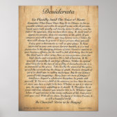 DESIDERATA Poster Max Ehrmann-Embossed Wood Plank (Vorne)