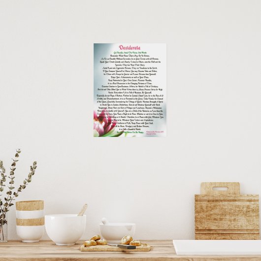 DESIDERATA Poster Max Ehrmann-Lotus Lilly Pad (Küche)