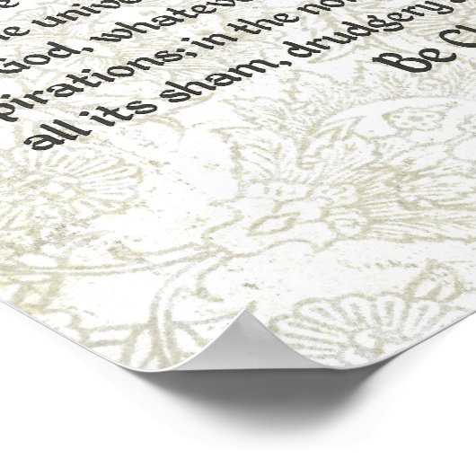 DESIDERATA Poster Max Ehrmann-Mittelalterliche Kal (Ecke)