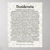 DESIDERATA Poster Max Ehrmann-Mittelalterliche Kal (Vorne)