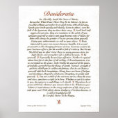 DESIDERATA Poster Max Ehrmann VIELE GRÖSSEN (Vorne)