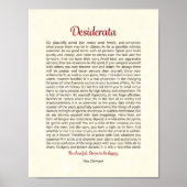 Desiderata Poster Print (Vorne)