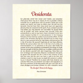 Desiderata Poster Print