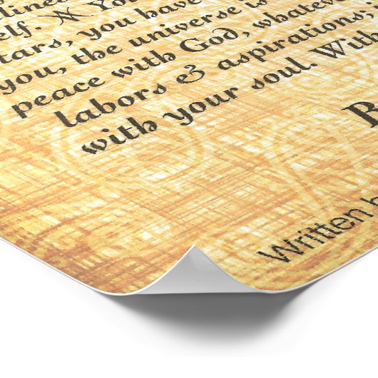 DESIDERATA Poster von Max Ehrmann=16x20 Fossil (Ecke)