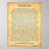 DESIDERATA Poster von Max Ehrmann=16x20 Fossil (Vorne)
