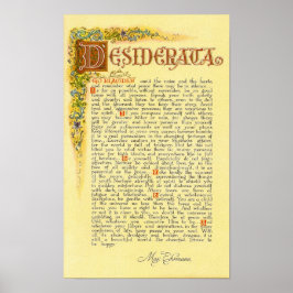 DESIDERATA Poster von Max Ehrmann=Florentiner