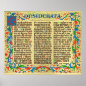 DESIDERATA-Poster von Max Ehrmann=Florentiner II Poster (Vorne)