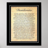 DESIDERATA Poster von Max Ehrmann=Fossil (Vorne)