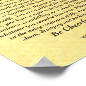 DESIDERATA Poster von Max Ehrmann-Golden Perchment (Ecke)